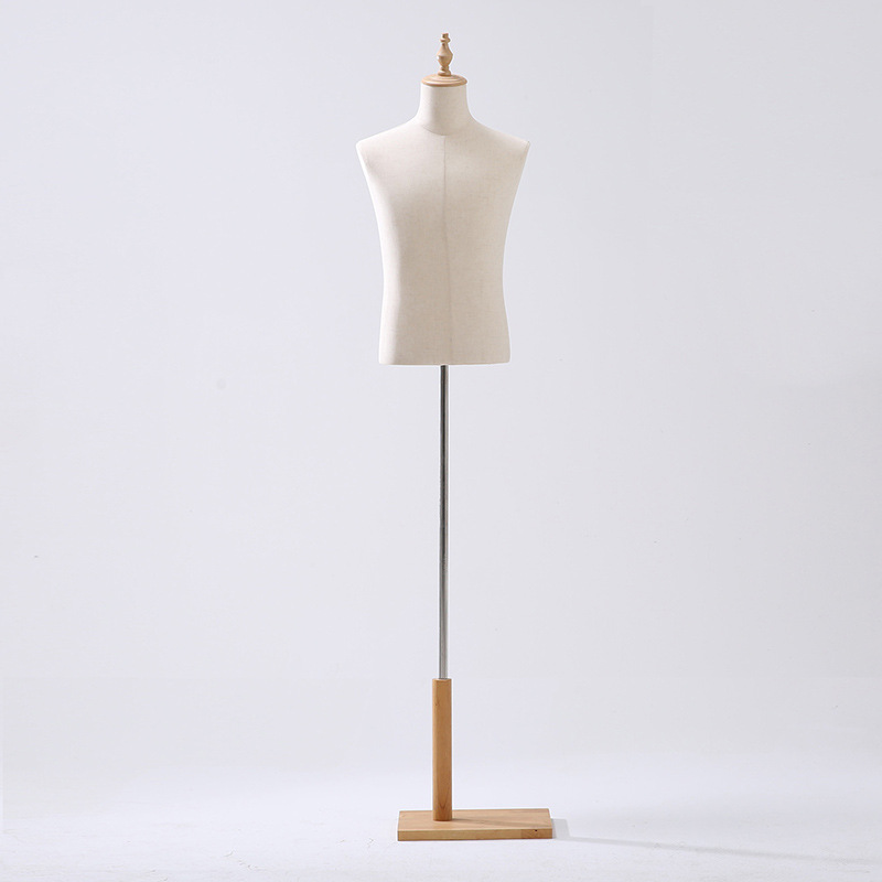 Tienda de ropa modelo masculino de madera sólida modelo adulto accesorios tienda de ropa estante de exhibición de plataforma de sopa estante de modelo