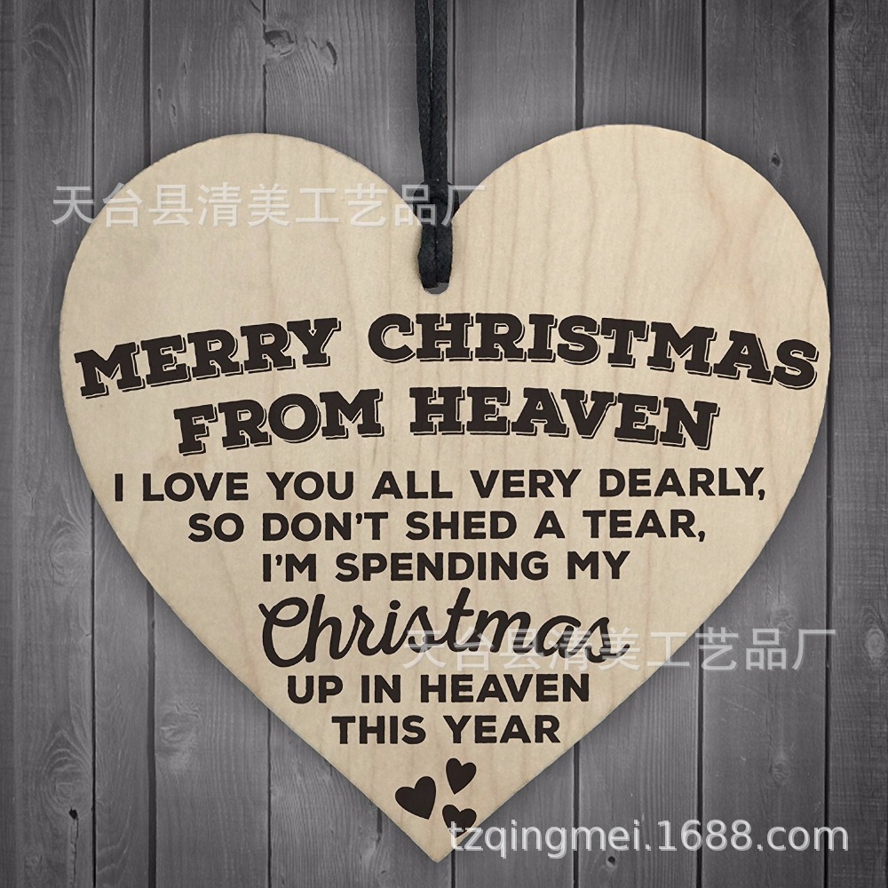 100mm love madera pieza colgante 1 paquete