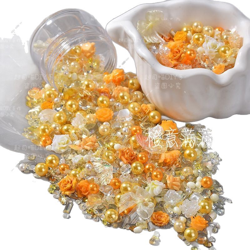 夏季限定盛夏海风碎石风暴仙气DIY材料不规则晶透碎石珍珠饰品|undefined
