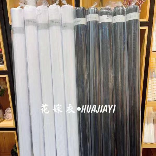 1.6 m 40 size large roll snow yarn wrapped flower gauze wedding flower packaging gauze curtain large bouquet black yarn fairy gauze