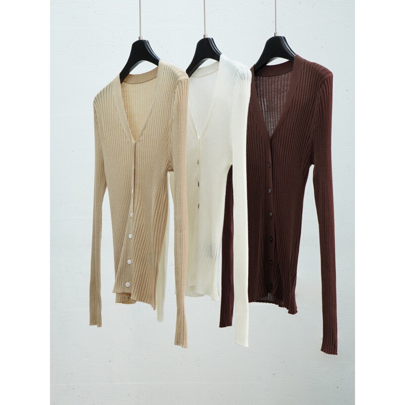 High-Quality 100% Merino Wool V-Neck Ribbed Cardigan, Slim-Fit Long-Sleeve Top for Women, Practical for Commuting, Wholesale High-Quality 100% Merino Wool V-Neck Ribbed Cardigan, Slim-Fit Long-Sleeve Top for Women, Practical for Commuting, Wholesale