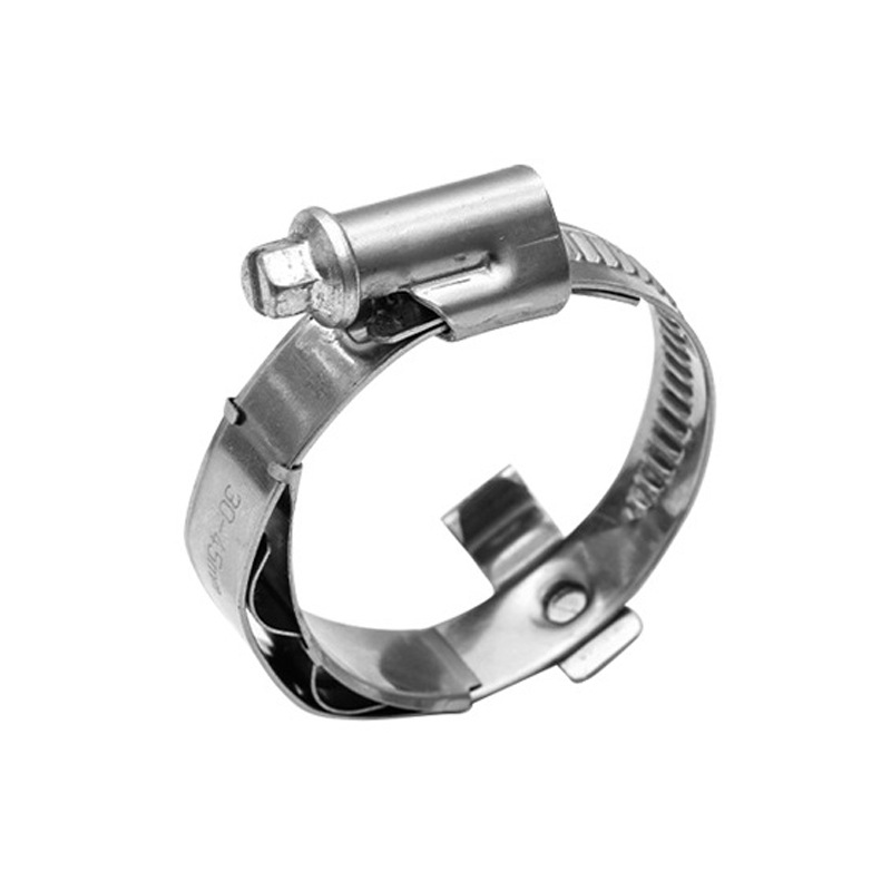 304汽车配件不锈钢德式偏头卡箍喉箍管夹固定侧铆式补偿卡箍
