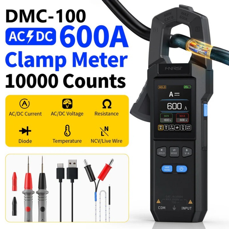 Fnirsi Dmc100 Ac/Dc Current Clamp Meter Digital Multimeter Fnirsi Dmc100 Ac/Dc Current Clamp Meter Digital Multimeter