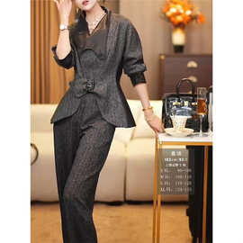 2024秋冬新款高级感古着简约韩版小众时尚套装