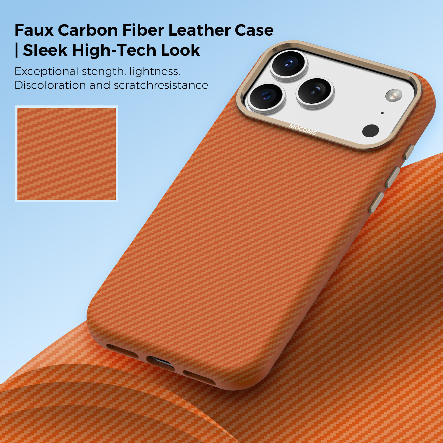 Ốp lưng iPhone chống sốc sợi Kevlar nam châm MagSafe vòng kim loại bảo vệ camera — Cam, Đen, Xám, Xanh đậm chi tiết 5