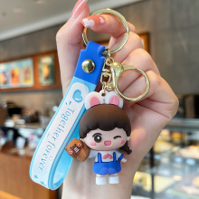 创意手套娃娃卡通潮流汽车钥匙扣情侣书包挂件一对精致小礼品批发