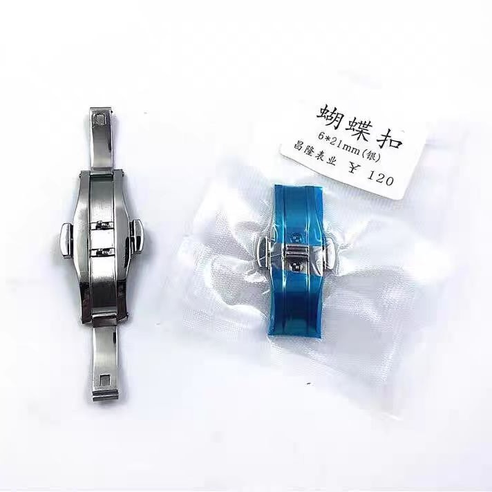 手表配件 表扣钢带双按蝴蝶扣手表男女 折叠扣钨钢手表扣 表带扣