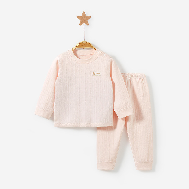 Ropa interior para niños traje de primavera, otoño e invierno para niños y niñas de algodón puro cálido traje dividido bebé otoño ropa pantalones largos