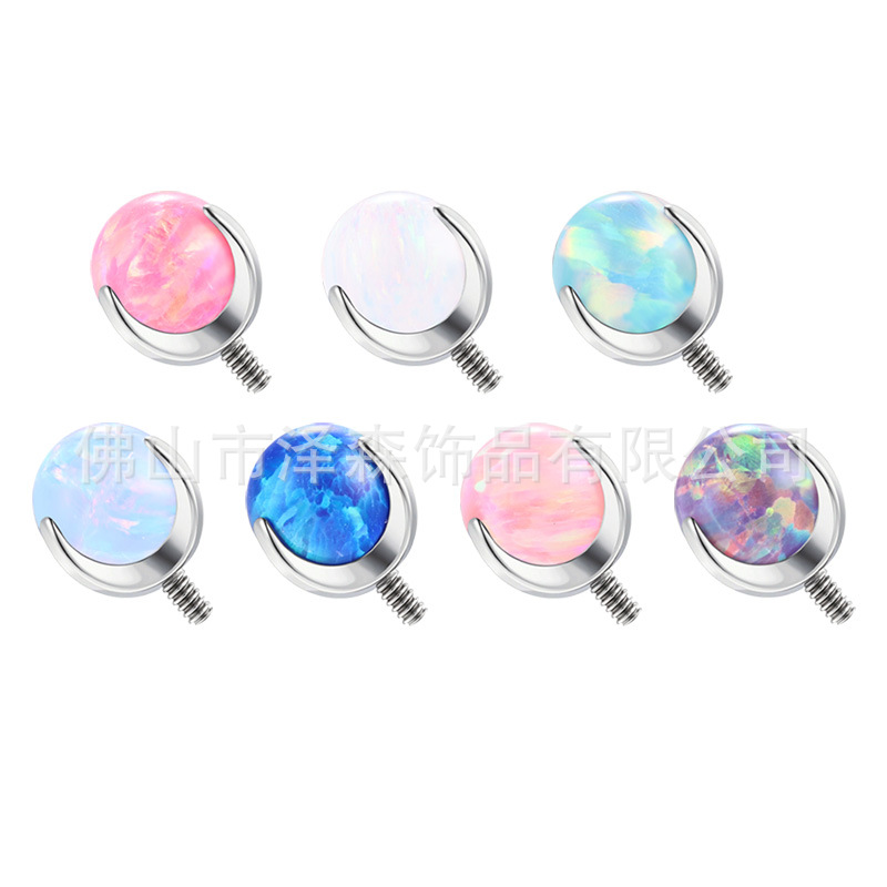 Pointed titanium steel lip stud product view