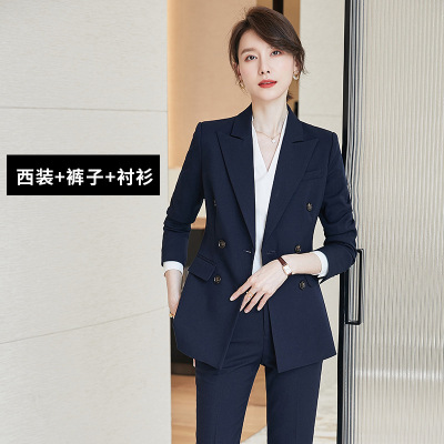 职业西装套装女高端商务西服职场通勤正装珠宝店售楼部工作服秋季
