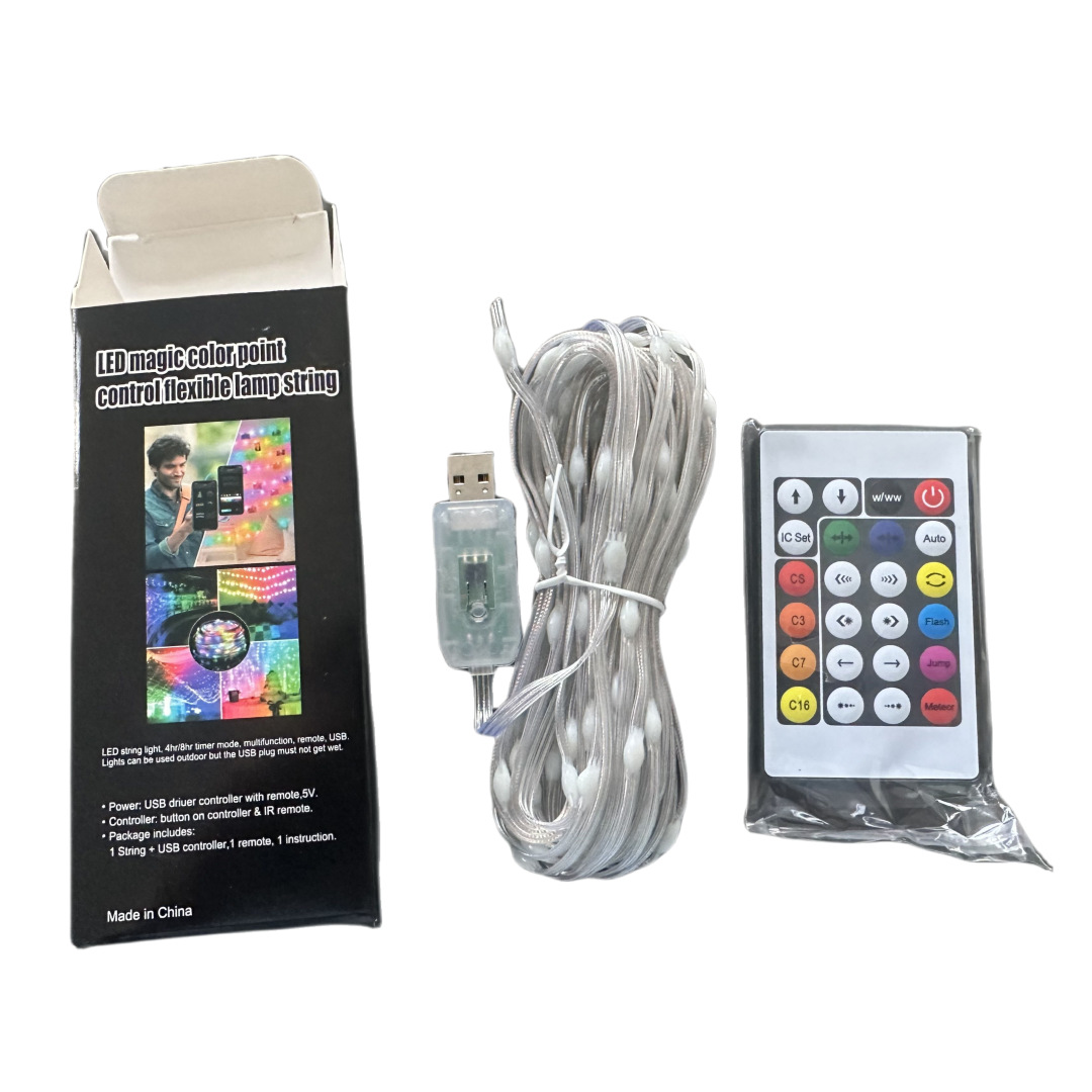 Waterproof 5V Colorful Fiber Optic String Lights Kit Bluetooth APP Lightweight Sound Control Outdoor Indoor Atmosphere Lights