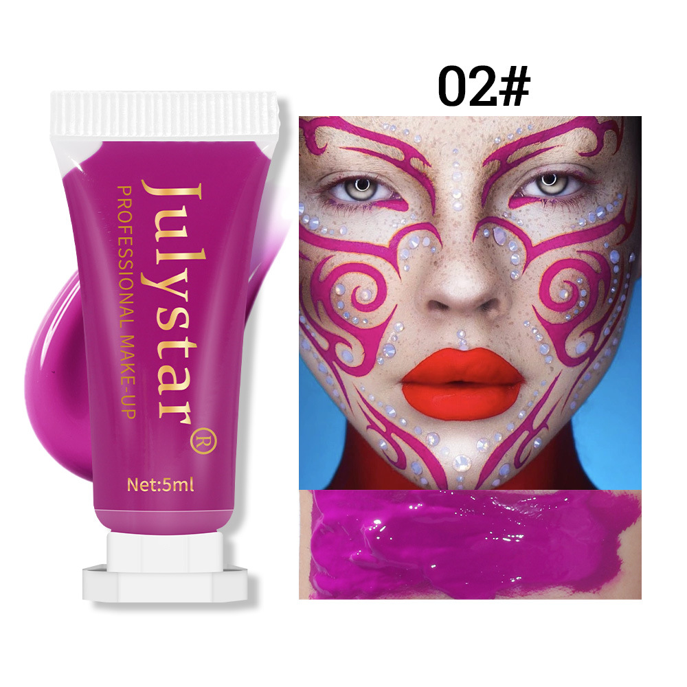 Makeup Halloween Human Facial Painting Cream Dramatic Water Soluble Fluorescent Graffiti Pigment_viptrois.com