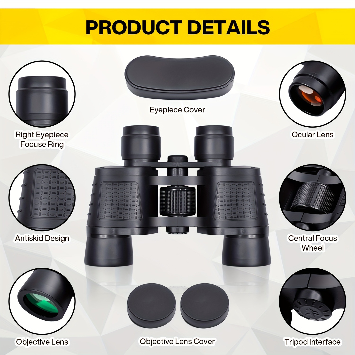 Binocolo HD Zoom ad alta potenza per adulti 10x50 a lungo raggio_voghion.com