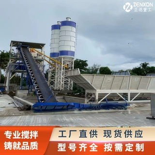 YHZSA100型移动式混凝土搅拌站一站式搭建自带简易行驶系统