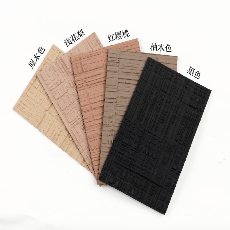 Sierra de piedra blanda de haya Tablero de madera Muro de fondo de plástico de piedra Tablero de vertido de grano de madera Material decorativo Porcelana blanda Panel decorativo de piedra flexible