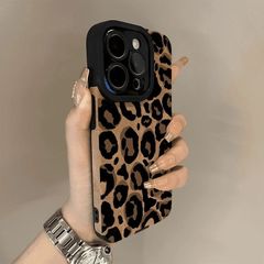 ファッションブランドの毛皮をめくって、シンプルなヒョウ柄に新しいリンゴ16promax携帯電話ケースiphone15/14を適用します