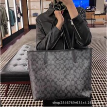 原厂蔻家女包托特磁扣City 33腋下大容量购物袋真皮单肩手提包包