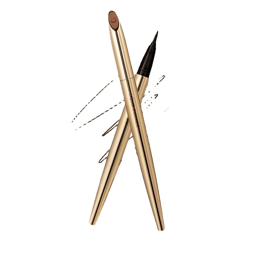 MINISO famous small gold tube waterproof makeup very fine eyeliner pen lasting not easy to faint official genuine
