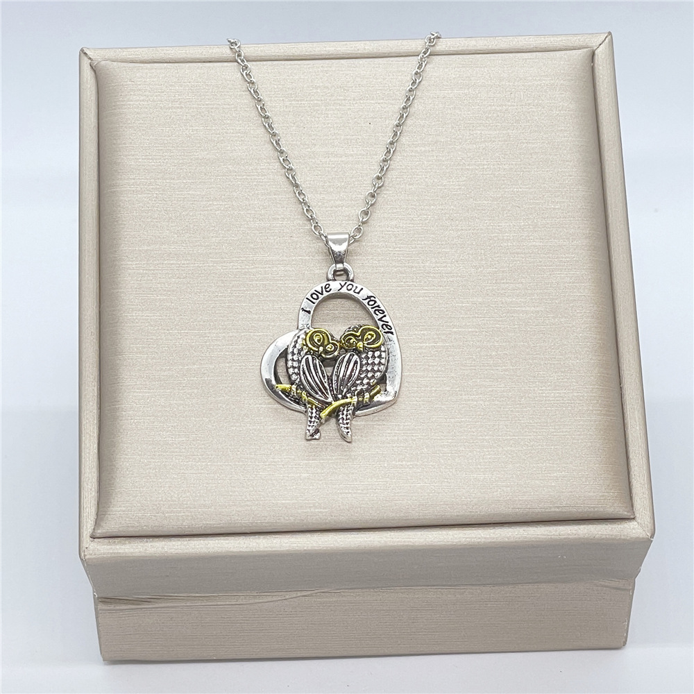 Karšto pardavimo mielas pelėdos pakabukas-vėrinys, madingas ir universalus poros gyvūnų papuošalų aksesuaras, dovana_voghion.com