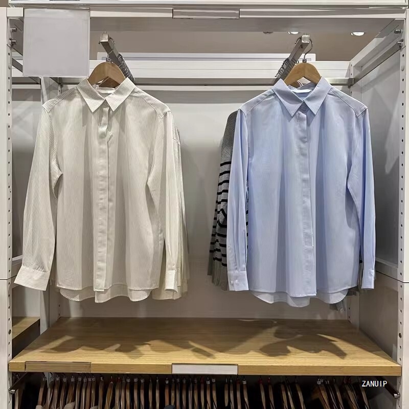 Japanese Style 2026 Spring New Fashion Versatile Elegant Women's Floral Shirt Long-Sleeve Striped Shirt for Women 482823 Japanese Style 2026 Spring New Fashion Versatile Elegant Women's Floral Shirt Long-Sleeve Striped Shirt for Women 482823