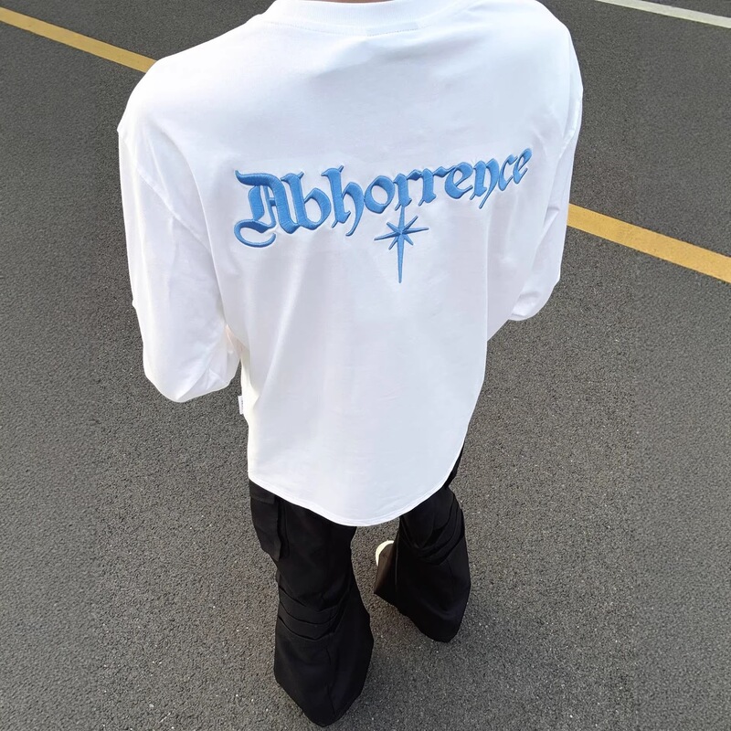 American high street letter embroidery long-sleeve t-shirt for men and women, spring base shirt, loose and versatile, suitable for couples, outerwear American high street letter embroidery long-sleeve t-shirt for men and women, spring base shirt, loose and versatile, suitable for couples, outerwear