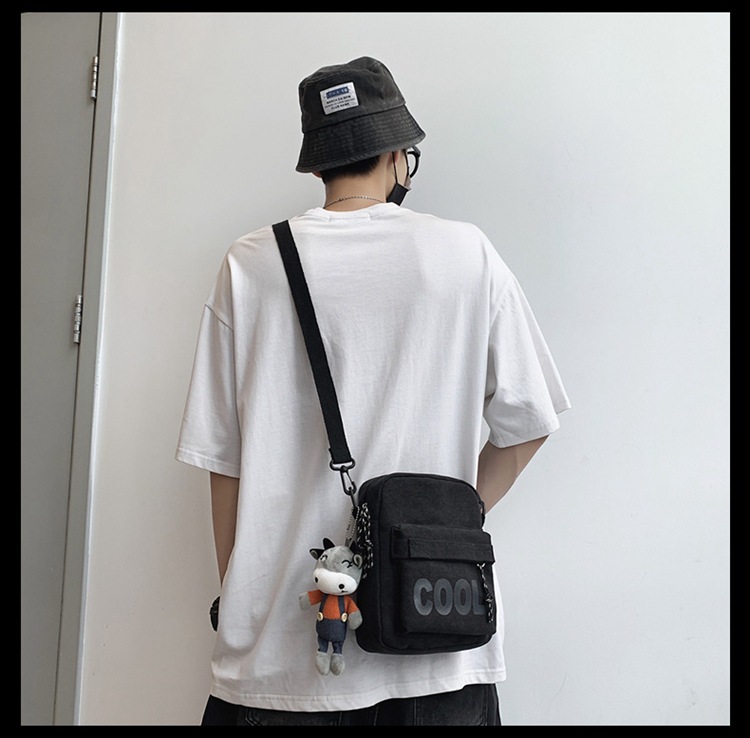 Bag Men's Messenger Bag Fashion Brand 2021 New Ins Japanese Style Workwear Small Backpack Female Student Personality Shoulder Bag display picture 8