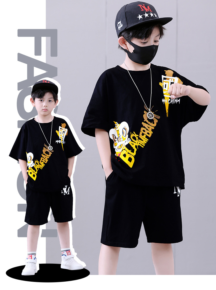 Sportssett 2023 Nye kortermede shortser for barn Sommerklær for gutter Kule og trendy_voghion.com