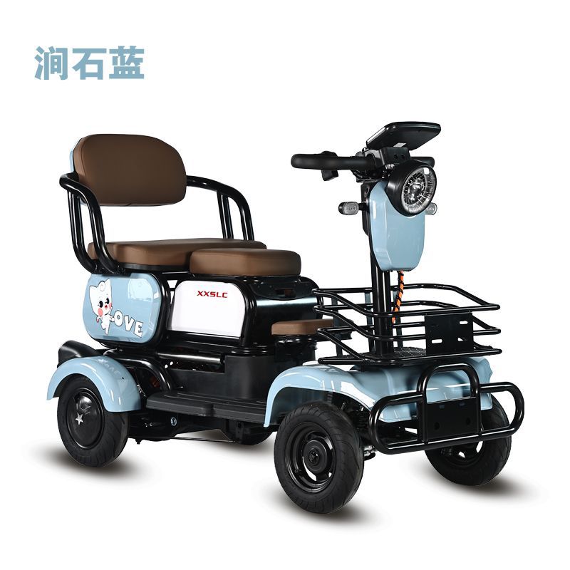 Diàndòngchē – Auto Parts and Accessories Four-Wheel Scooter - tank-triple-brake-anti-rollover-blue-1200w-motor-60v-40a-lithium