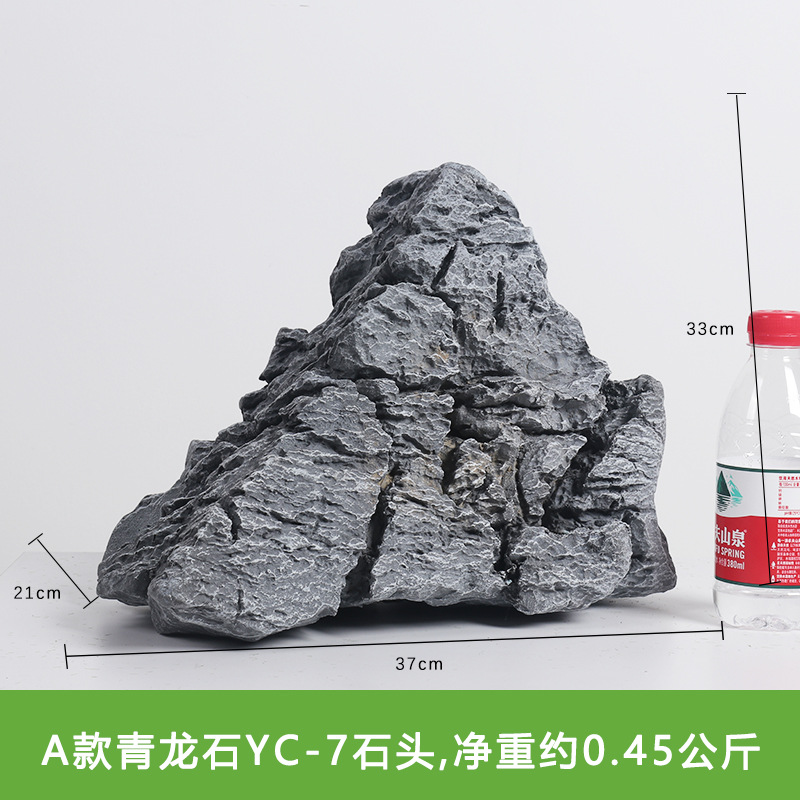 Simulación de piedra de dragón azul, piedra falsa, paisaje de jardín al aire libre, piedra de rocalla, decoración de patio al aire libre, accesorios de fotografía