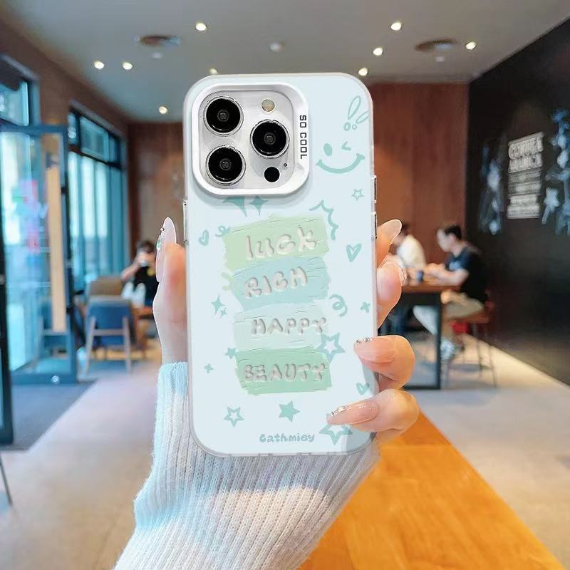 La nueva cara sonriente de la marca de moda se aplica a la funda del teléfono móvil iphone16 Apple 15promax/14 Europa y América 13pro1 2/11x