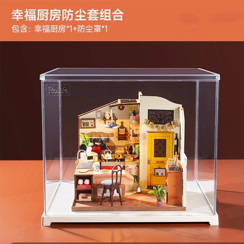 Rollife Ruo Lai Dream Auto Repair Room Diy Cottage Modelo hecho a mano Casa pequeña Escena en miniatura Bloques de construcción Juguetes