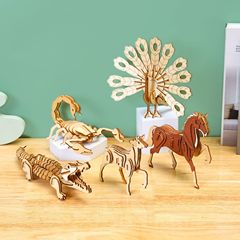 Laser three-dimensional puzzle, educational children's DIY toy, hand-painted decorative craft, wooden assembled insect model