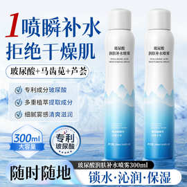 金妮雅300ml大容量玻尿酸补水喷雾保湿滋润爽肤水化妆水厂家批发