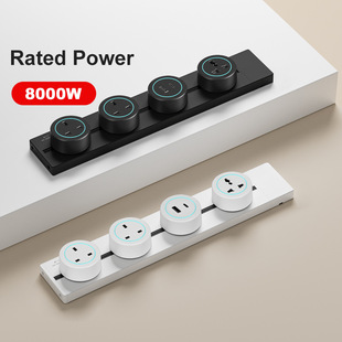 International General three/five 5-hole foreign trade kitchen electric track socket movable surface mounted wireless sliding slide rail row