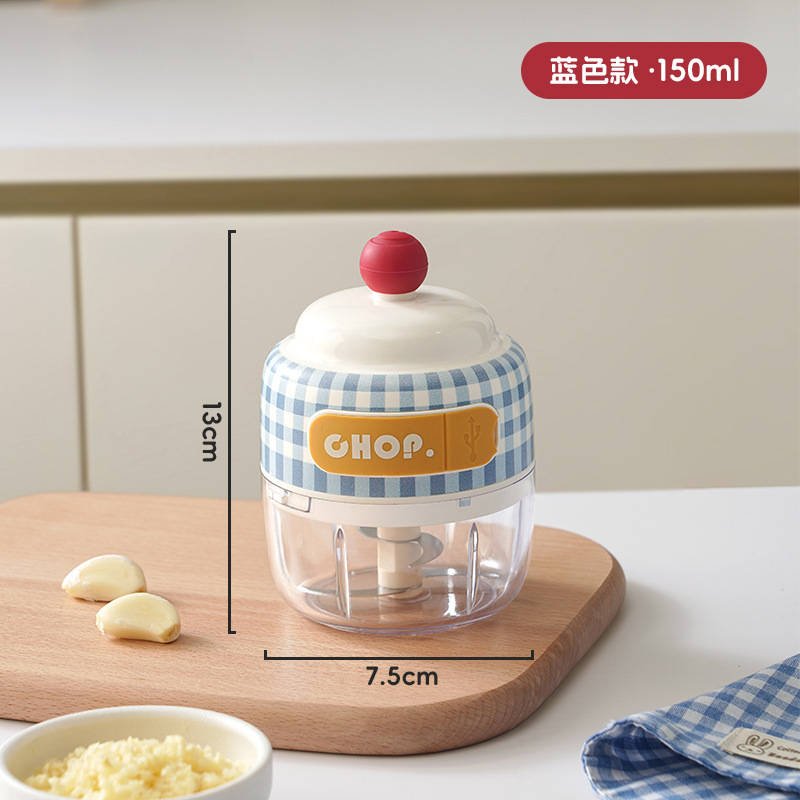 【心造】电动捣蒜器家用厨房迷你压蒜器多功能姜蒜泥器料理辅食机|undefined