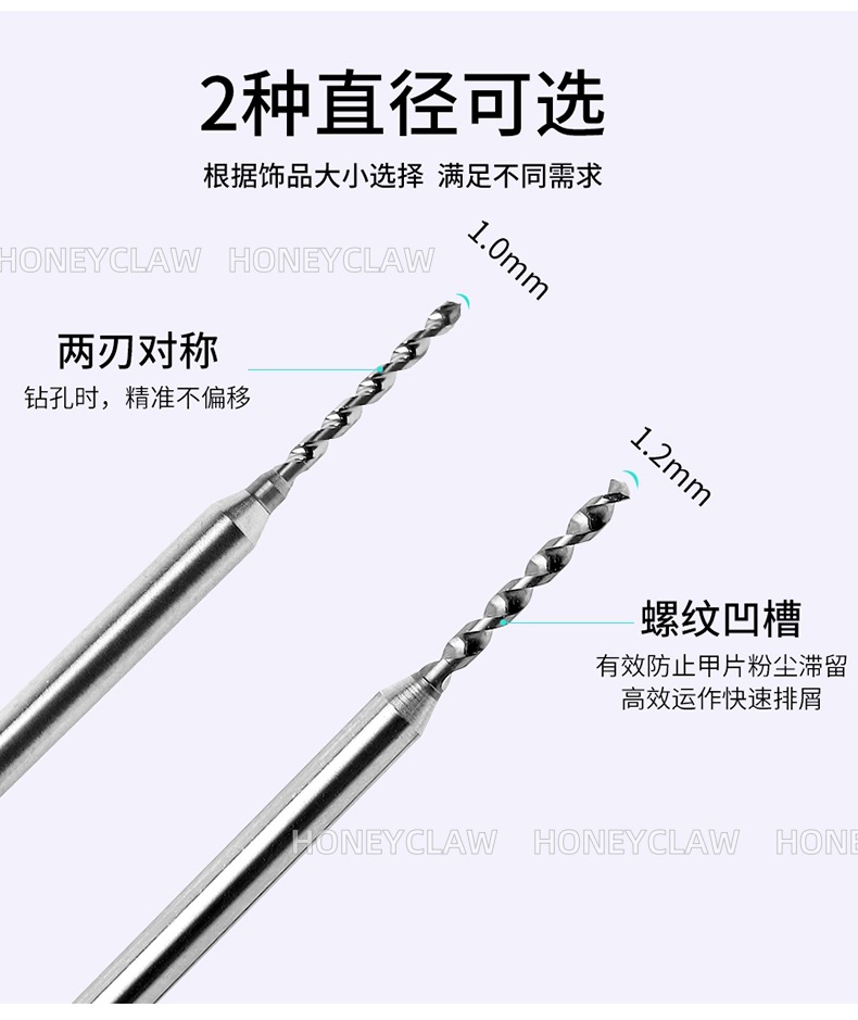 Nail Drilling and Polishing Head with Diamond Decoration for Quick Nail Extension and Perforation, Tungsten Steel Drill Bit for Nail Salons