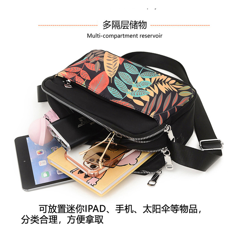 Bolso de hombro de mujer, nuevo Oxford tela impresa bolso de mujer, bolso de hombro ligero, ocio, multicapa