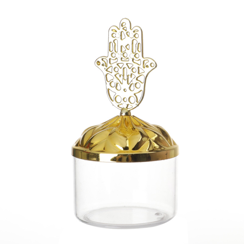 Venta al por mayor de estilo europeo oro y plata taza de postre de plástico taza de hornear decoración de la boda del banquete suministros caja de embalaje creativo