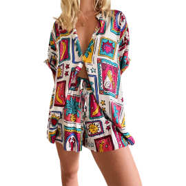 欧美跨境2024新款独立站速卖通休闲时尚百搭数码印花POD一件定 制