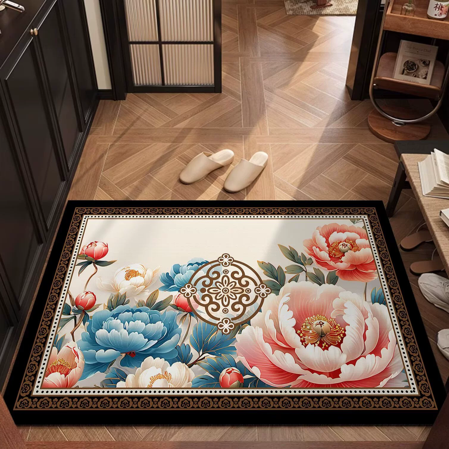 Новый китайский цветочный домашний коврик для пола