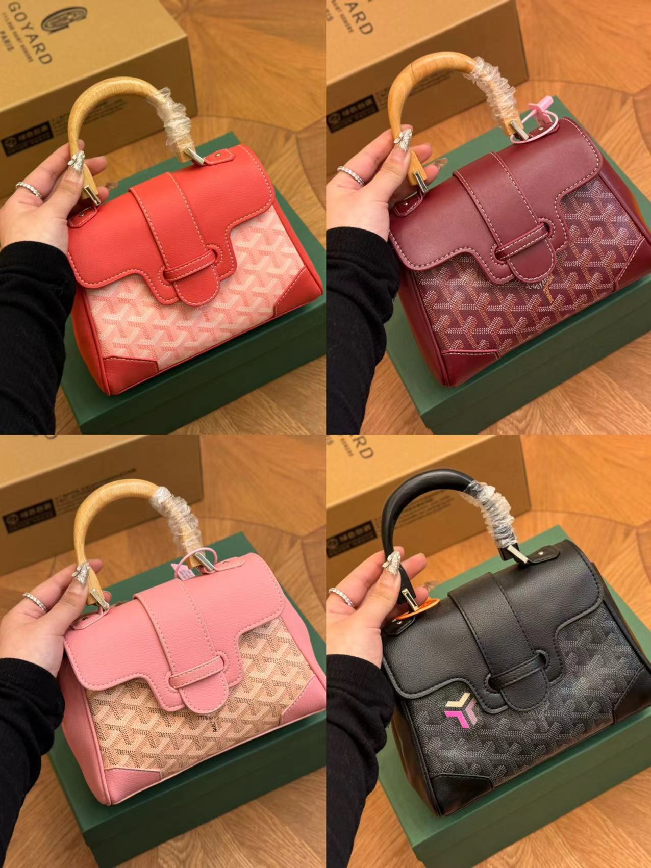 Dientes de perro Sai Kung Bolso 24 Goya GOYARD Bolso de cuero portátil de gran capacidad Trend Classic Fashion Messenger