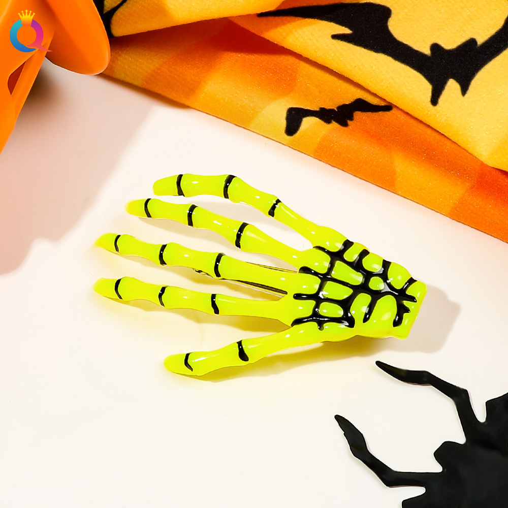 11g Weight Hair Clip Hair Accessories Type 1 Piece Quantity Daily, Festival Occasion Alloy Material Halloween Festival Ghost Hand Pattern Women's Gender Hip-Hop Style Halloween Hip-Hop Women's Ghost Hand Alloy Hair Clip 11