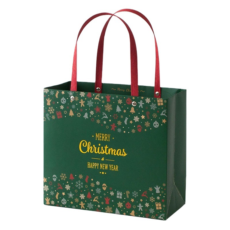 レトロクリスマス祭りギフトボックスセット折りたたみギフト手提げ紙袋insスタイルスカーフバッグ衣類冬