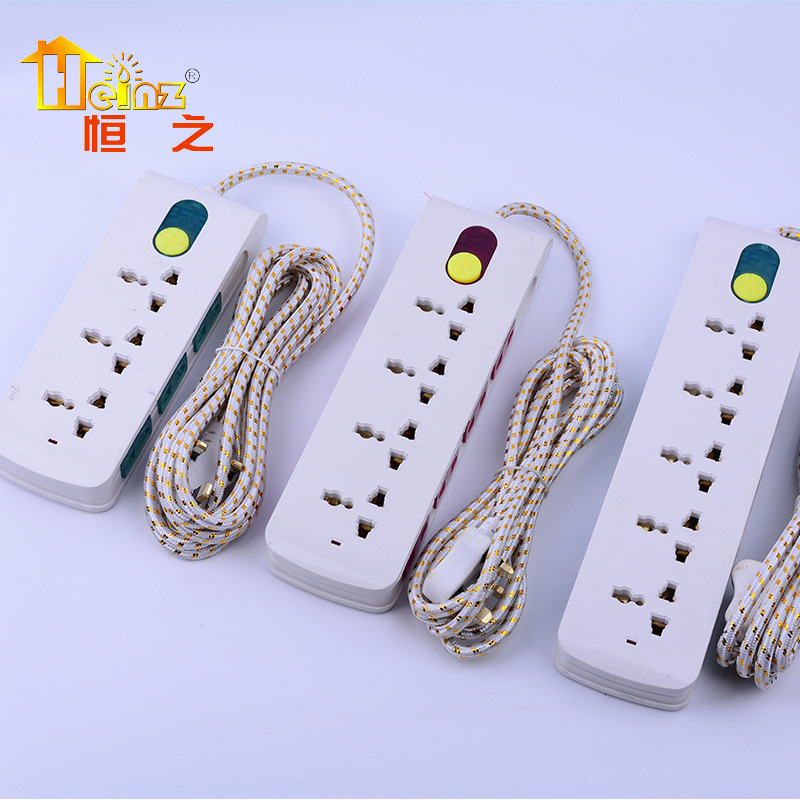 广东375带开关多插孔多插位实用大功率接线板插板厂家批发