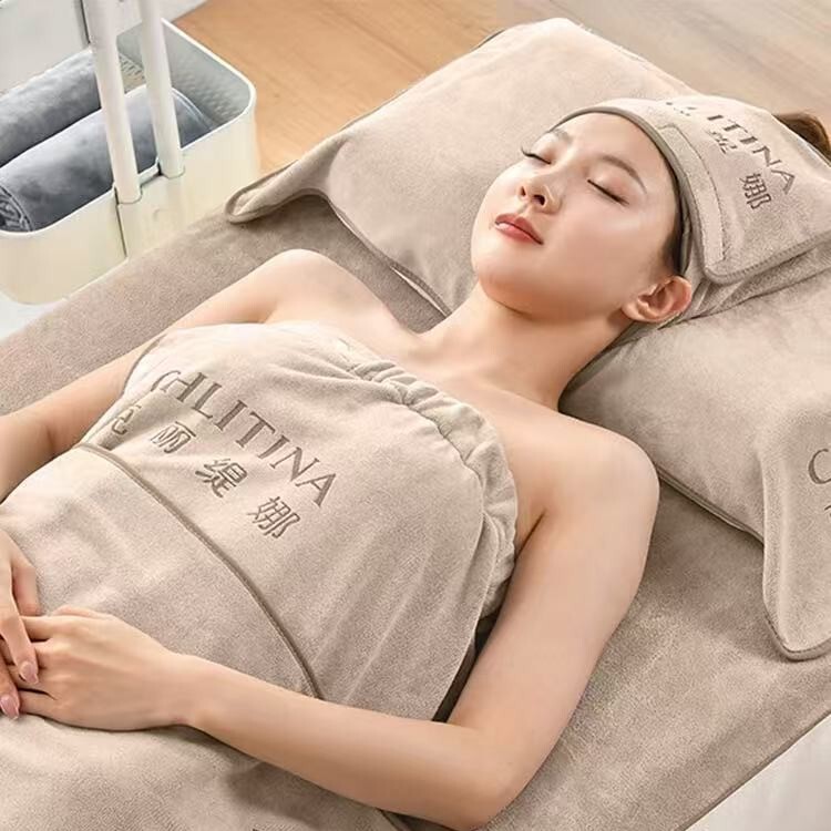 Special Towels for Beauty Salons, Lint-Free, Absorbent, Thickened, Suitable for Skin Management, Bed and Bath Towels, Bath Skirts, Customizable Logo Special Towels for Beauty Salons, Lint-Free, Absorbent, Thickened, Suitable for Skin Management, Bed and Bath Towels, Bath Skirts, Customizable Logo