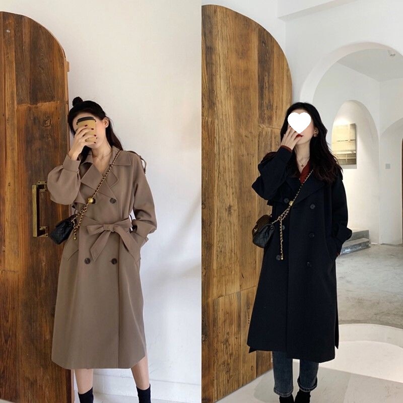 过膝风衣外套女中长款春秋装2025新品韩版气质百搭薄款大衣潮牌|undefined