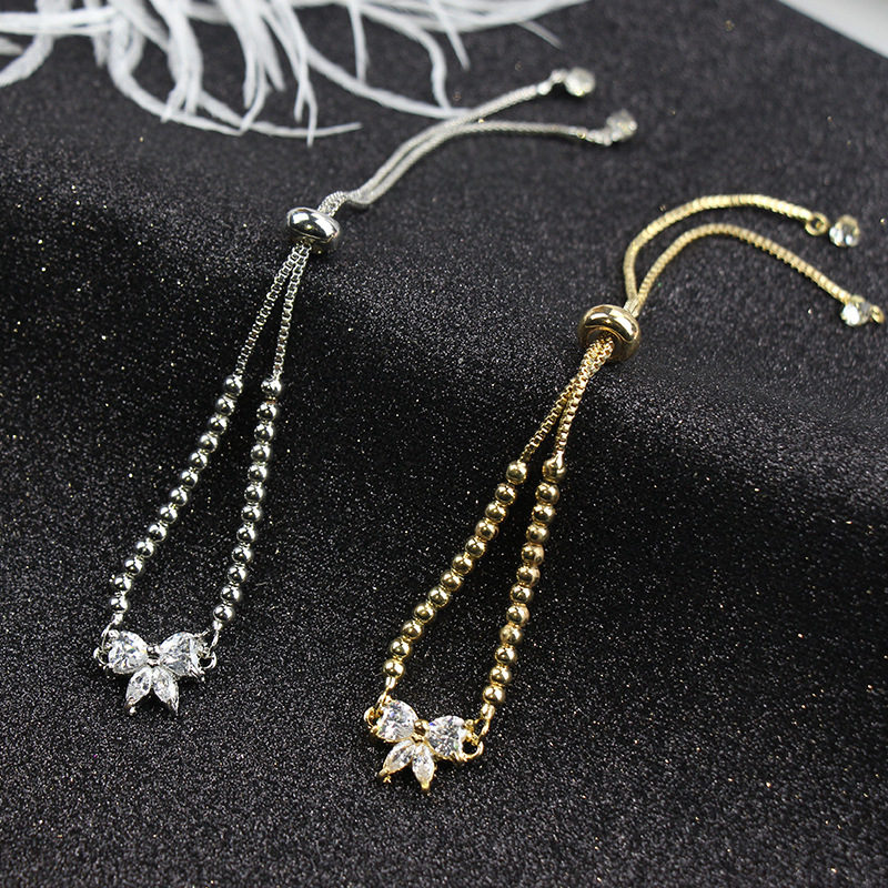 Adjustable fashionable elegant bracelet with zircon