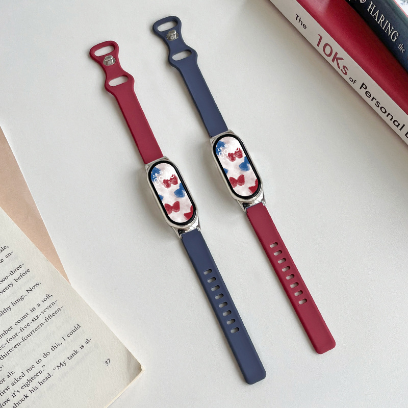 버건디 및 다크 블루 + 퀵 릴리스 버클