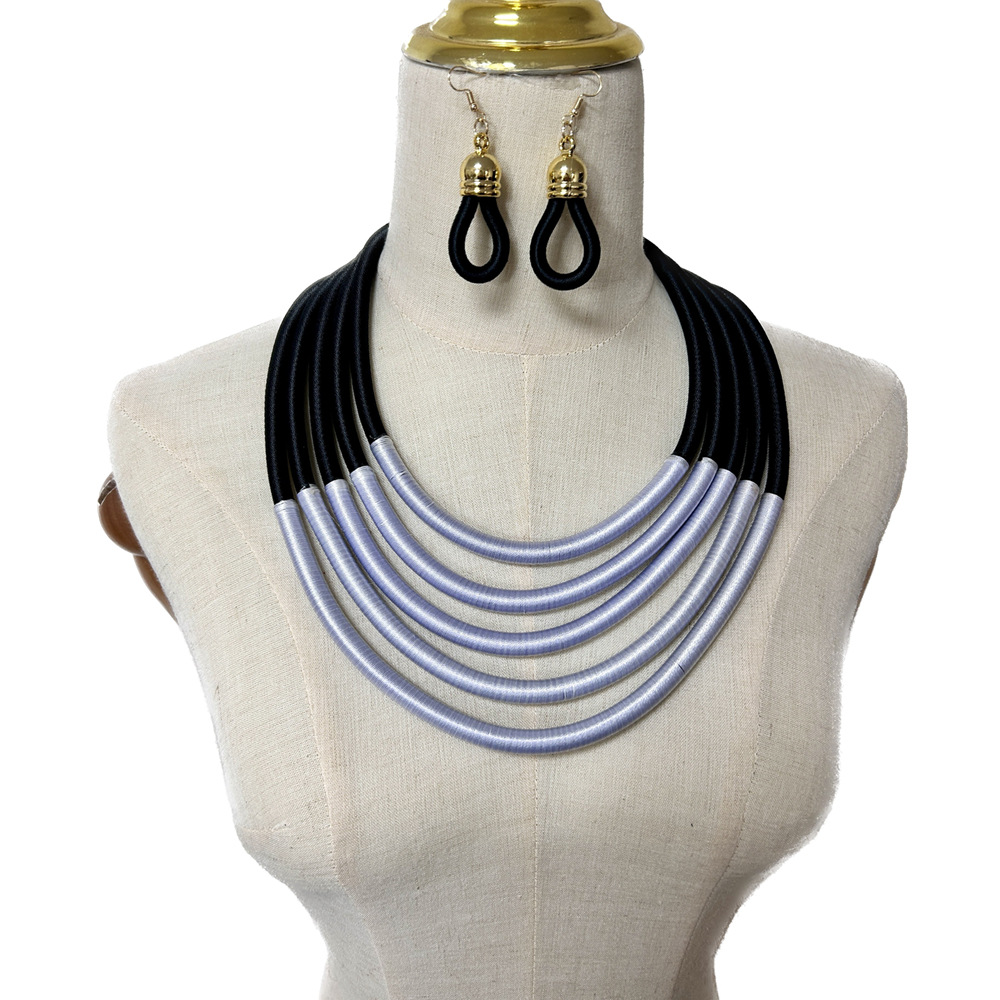 238g Weight Jewelry Set Classification Earrings + Necklace Quantity Holiday, Daily Occasion Mixed materials Material Color Block Pattern Women's Gender Epoxy Design Casual, Ethnic Style Style Casual Ethnic Style Color Block Mixed Materials Epoxy Women's Jewelry Set 3