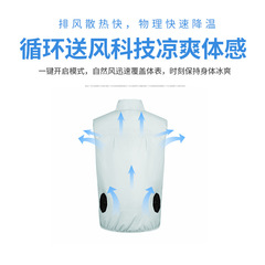 Summer new cooling air-conditioning clothing, labor protection work refrigeration fan clothing, sun protection and heatstroke protection outdoor workwear vest